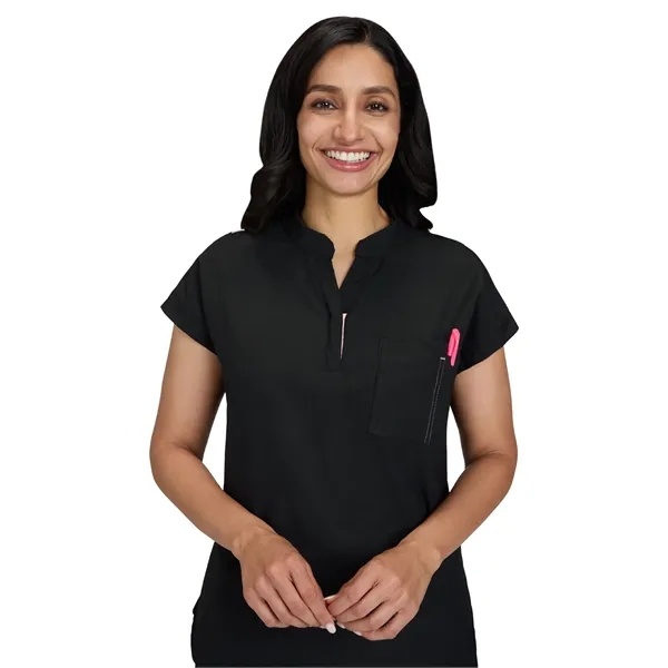 koi - Solis - Women's Zipper Neck Combo Chest Pocket Catr... - koi - Solis - Women's Zipper Neck Combo Chest Pocket Catr... - Image 0 of 11
