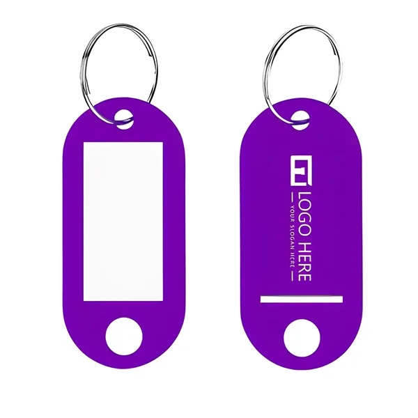 Plastic Key Tags With Label Window - Plastic Key Tags With Label Window - Image 1 of 3