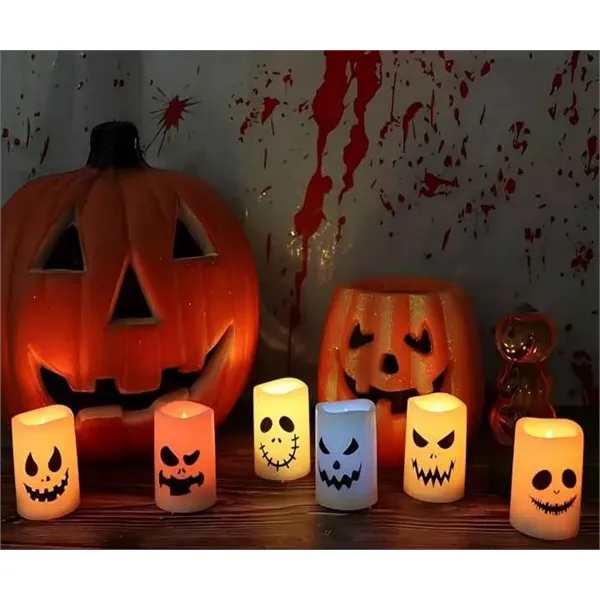 Coulorful LED Electronic Halloween Candle Light - Coulorful LED Electronic Halloween Candle Light - Image 4 of 5