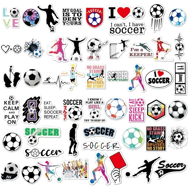 Vinyl waterproof Soccer sticker for kids, teens and adults - Vinyl waterproof Soccer sticker for kids, teens and adults - Image 0 of 1