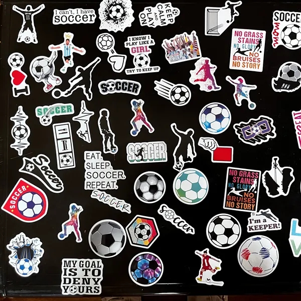 Vinyl waterproof Soccer sticker for kids, teens and adults - Vinyl waterproof Soccer sticker for kids, teens and adults - Image 1 of 1