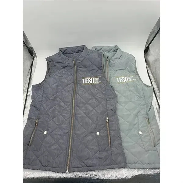 Custom Winter Fashion Women's Quilted Vest - Custom Winter Fashion Women's Quilted Vest - Image 7 of 8