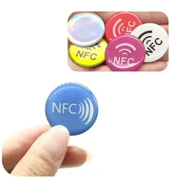 NFC Enabled Epoxy Stickers  3.75" x 3.75" Anti-Metal Ta - NFC Enabled Epoxy Stickers  3.75" x 3.75" Anti-Metal Ta - Image 1 of 2