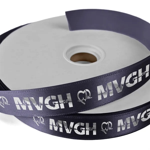 1" Badge Satin Ribbon - 50yd Roll - Foil Print - 1" Badge Satin Ribbon - 50yd Roll - Foil Print - Image 14 of 19