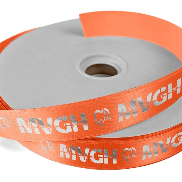 1" Badge Satin Ribbon - 50yd Roll - Foil Print - 1" Badge Satin Ribbon - 50yd Roll - Foil Print - Image 15 of 19