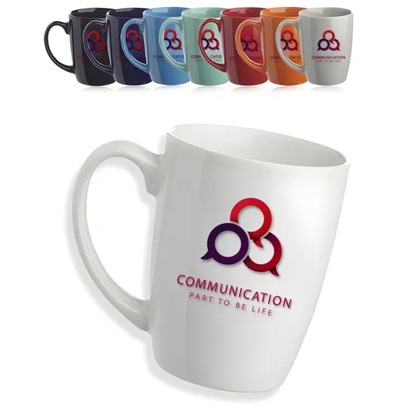 Curved Glossy Ceramic Mugs - Curved Glossy Ceramic Mugs - Image 0 of 2