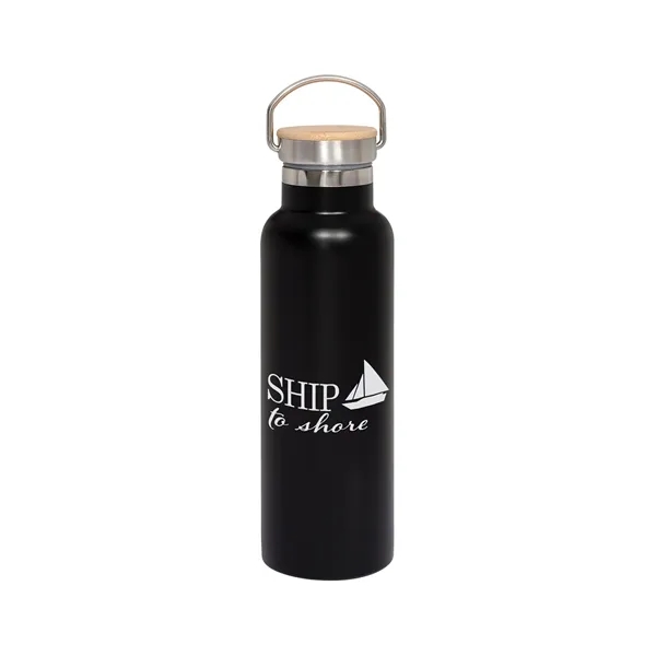 Prime Line 20oz Vacuum Insulated Water Bottle With Bamboo... - Prime Line 20oz Vacuum Insulated Water Bottle With Bamboo... - Image 10 of 11