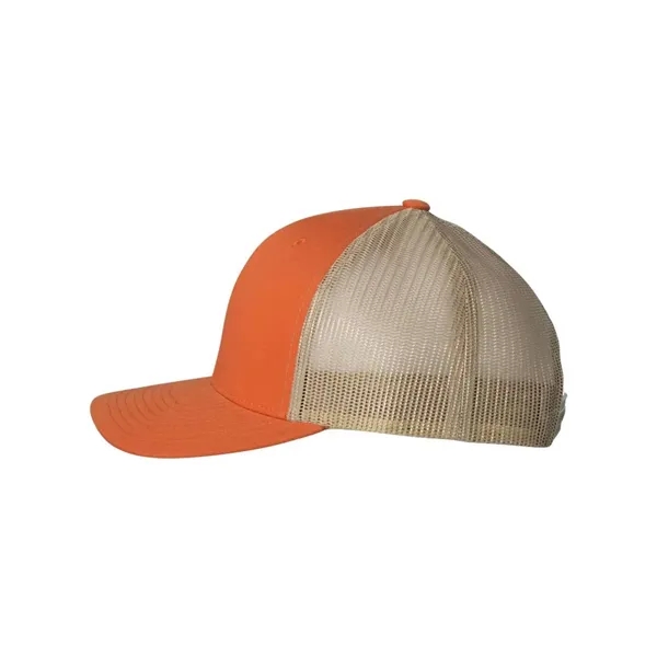 Structured 6 Panel Trucker Cap with Leather Patch - Structured 6 Panel Trucker Cap with Leather Patch - Image 2 of 33