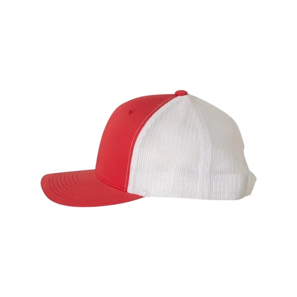 Structured 6 Panel Trucker Cap with Leather Patch - Structured 6 Panel Trucker Cap with Leather Patch - Image 3 of 33