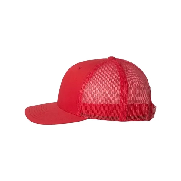 Structured 6 Panel Trucker Cap with Leather Patch - Structured 6 Panel Trucker Cap with Leather Patch - Image 5 of 33