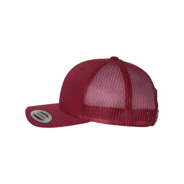 Structured 6 Panel Trucker Cap with Leather Patch - Structured 6 Panel Trucker Cap with Leather Patch - Image 6 of 33