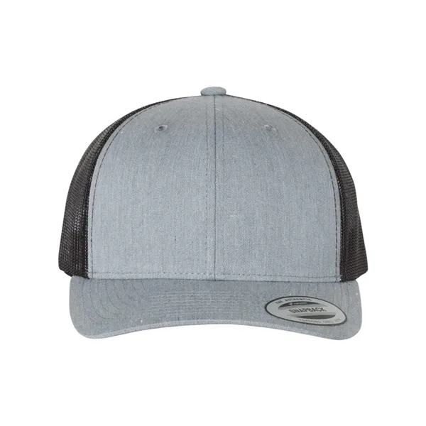 Structured 6 Panel Trucker Cap with Leather Patch - Structured 6 Panel Trucker Cap with Leather Patch - Image 20 of 33