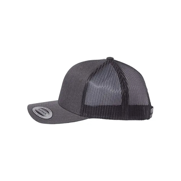 Structured 6 Panel Trucker Cap with Leather Patch - Structured 6 Panel Trucker Cap with Leather Patch - Image 21 of 33