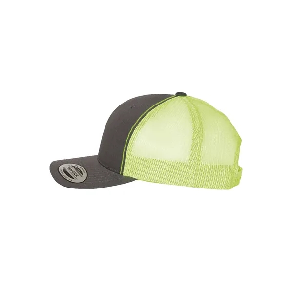Structured 6 Panel Trucker Cap with Leather Patch - Structured 6 Panel Trucker Cap with Leather Patch - Image 24 of 33