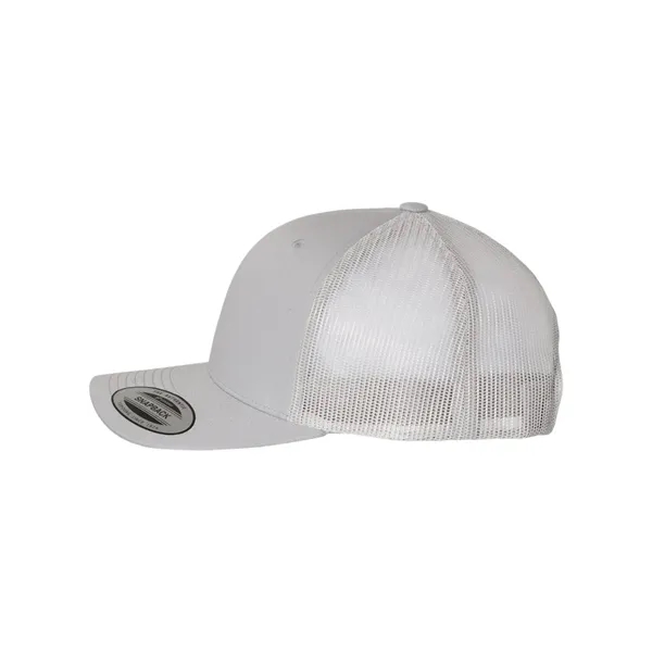 Structured 6 Panel Trucker Cap with Leather Patch - Structured 6 Panel Trucker Cap with Leather Patch - Image 32 of 33