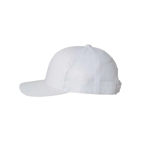 Structured 6 Panel Trucker Cap with Leather Patch - Structured 6 Panel Trucker Cap with Leather Patch - Image 33 of 33