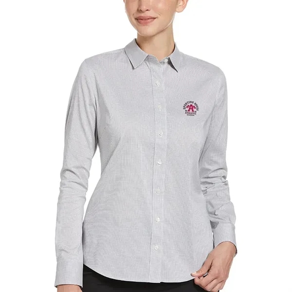 Perry Ellis Ladies Mini Grid Woven Shirt - Perry Ellis Ladies Mini Grid Woven Shirt - Image 0 of 4