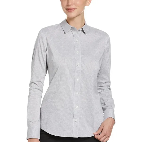 Perry Ellis Ladies Mini Grid Woven Shirt - Perry Ellis Ladies Mini Grid Woven Shirt - Image 1 of 4