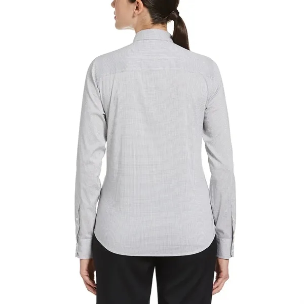 Perry Ellis Ladies Mini Grid Woven Shirt - Perry Ellis Ladies Mini Grid Woven Shirt - Image 2 of 4
