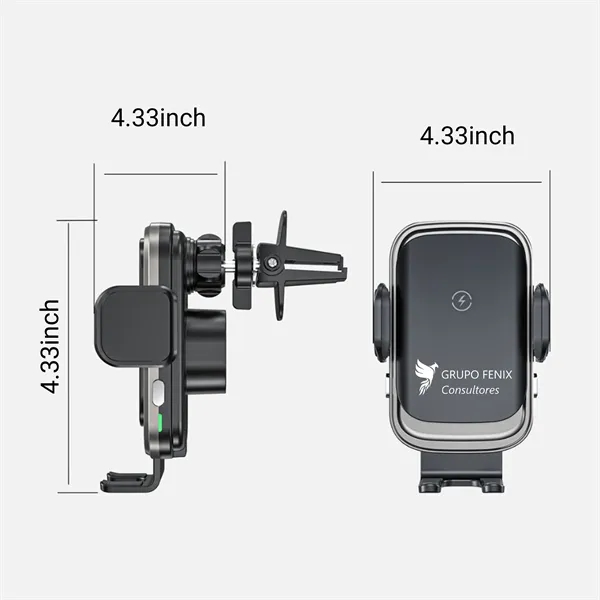 15W Qi Charging Auto Clamping Car Charger Phone Holder Mount - 15W Qi Charging Auto Clamping Car Charger Phone Holder Mount - Image 2 of 2