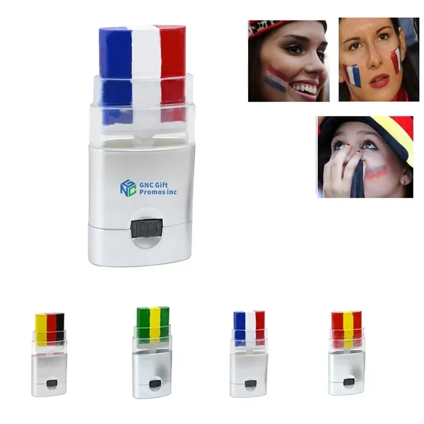 Three Color Human Face Painting 2.9" x 1.4" x 0.7" - Three Color Human Face Painting 2.9" x 1.4" x 0.7" - Image 0 of 5