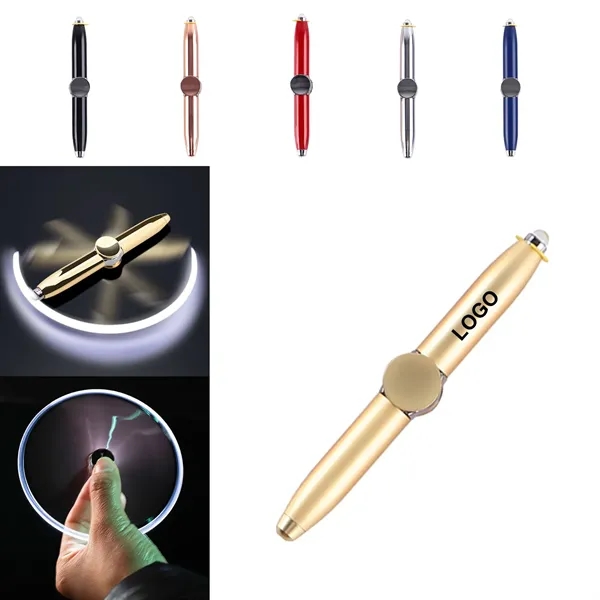 Decompression Metal Spinner Pen With Led - Decompression Metal Spinner Pen With Led - Image 0 of 6