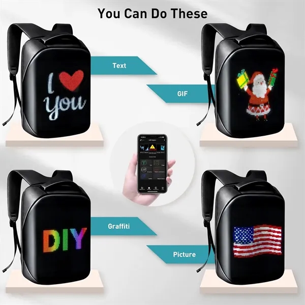 App Control DIY LED Display Backpack - App Control DIY LED Display Backpack - Image 3 of 8