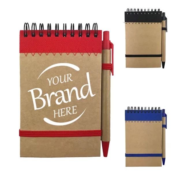 Spiral Steno Books With Kraft Cover And Pen - Spiral Steno Books With Kraft Cover And Pen - Image 0 of 3