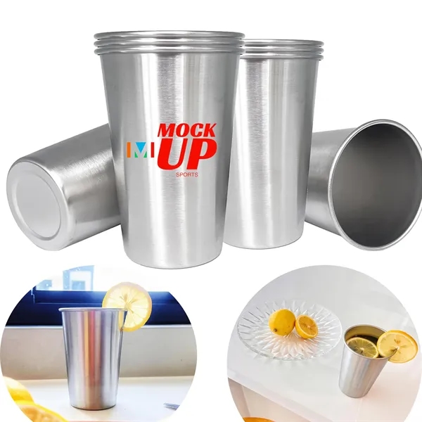 16 OZ Stainless Steel Cup - 16 OZ Stainless Steel Cup - Image 0 of 2