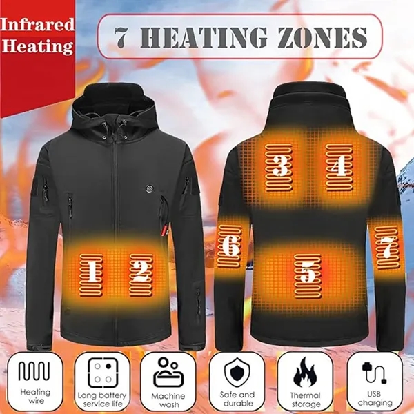 USB Rechargeable Electric Heated Jacket For Outdoor Sports - USB Rechargeable Electric Heated Jacket For Outdoor Sports - Image 1 of 5