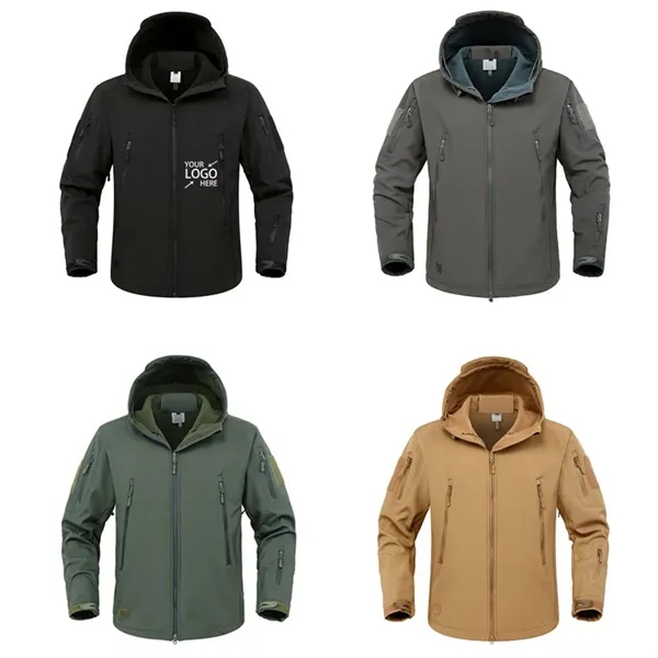 Winter Warm Fleece Softshell Hooded Jacket - Winter Warm Fleece Softshell Hooded Jacket - Image 0 of 4
