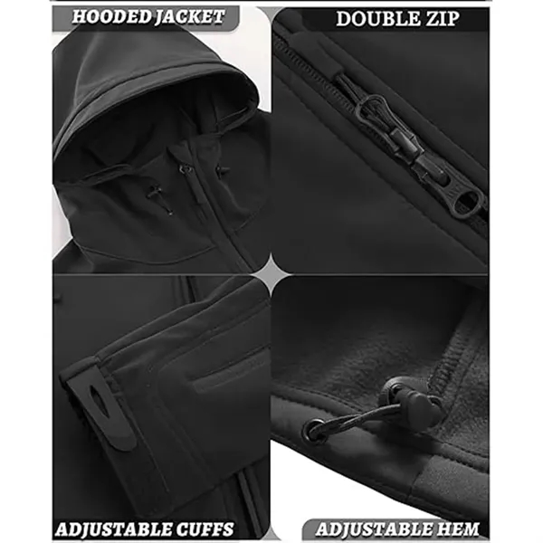 Winter Warm Fleece Softshell Hooded Jacket - Winter Warm Fleece Softshell Hooded Jacket - Image 2 of 4