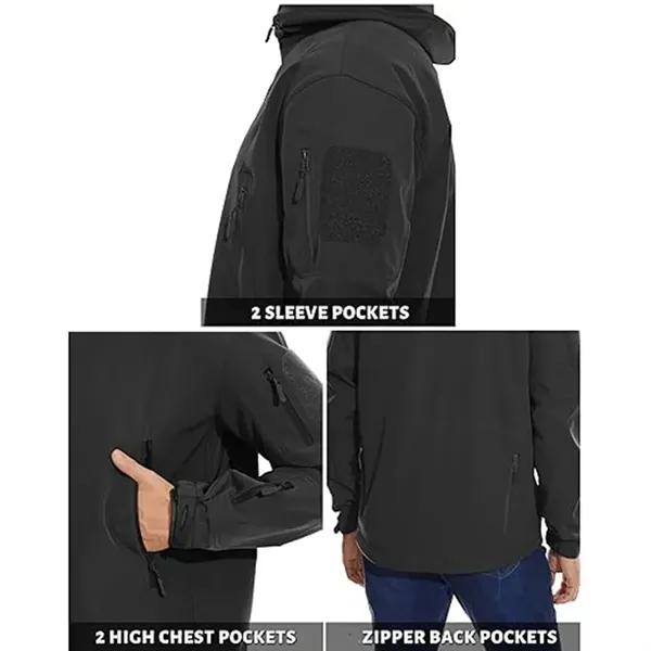 Winter Warm Fleece Softshell Hooded Jacket - Winter Warm Fleece Softshell Hooded Jacket - Image 3 of 4