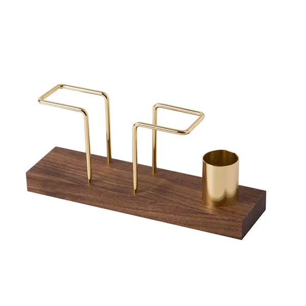 Wood Vertical Napkin Holder With Toothpick Dispenser - Wood Vertical Napkin Holder With Toothpick Dispenser - Image 1 of 1