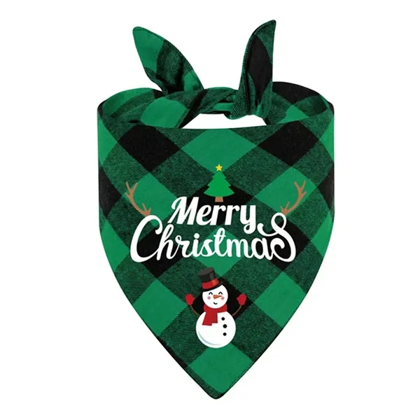 Christmas Pet Triangle Scarf Plaid - Christmas Pet Triangle Scarf Plaid - Image 5 of 5