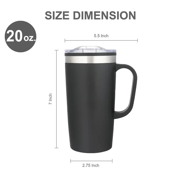 20 oz. Travel Stainless Coffee Mug Tumbler w/Lid Handle - 20 oz. Travel Stainless Coffee Mug Tumbler w/Lid Handle - Image 1 of 7