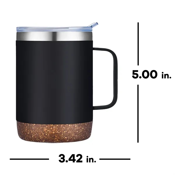 Slate 12 oz Vacuum Mug with Cork Bottom - Slate 12 oz Vacuum Mug with Cork Bottom - Image 5 of 5