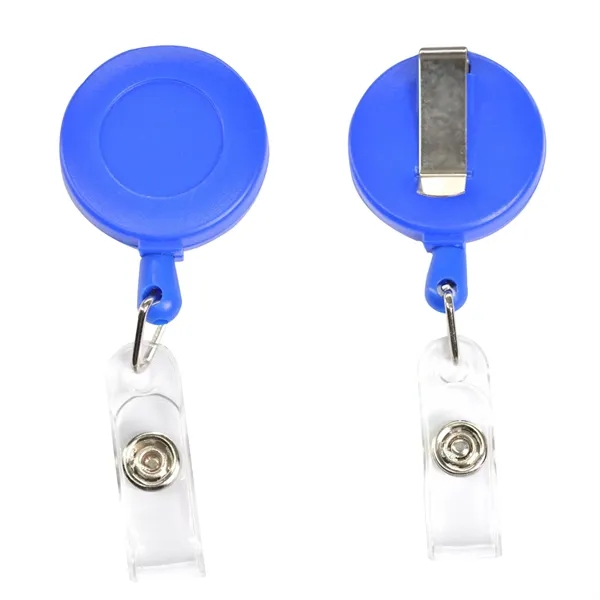 Round Frosted Badge Reel Holder w/ Belt Clip - Round Frosted Badge Reel Holder w/ Belt Clip - Image 14 of 14