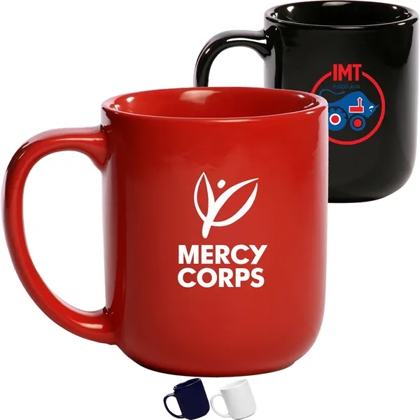 16 oz. Smooth Molded Glossy Coffee Mugs w/ High-curved Grip - 16 oz. Smooth Molded Glossy Coffee Mugs w/ High-curved Grip - Image 0 of 2