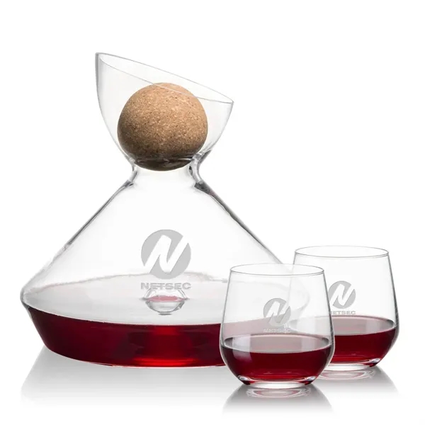 Woodbury Carafe w/Cork Stopper & Garland Stemless Wine