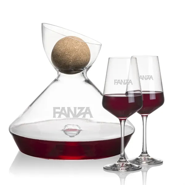 Custom Woodbury Carafe w/Cork Stopper & Cannes Wine