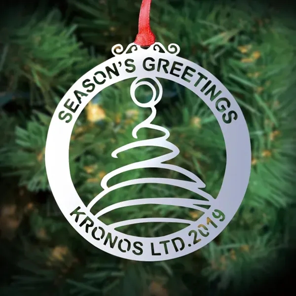 4" Custom Silver Etched Ornaments - 4" Custom Silver Etched Ornaments - Image 0 of 3