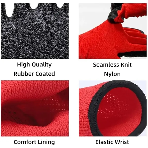 Breathable Rubber Coated Garden Gloves - Breathable Rubber Coated Garden Gloves - Image 2 of 6