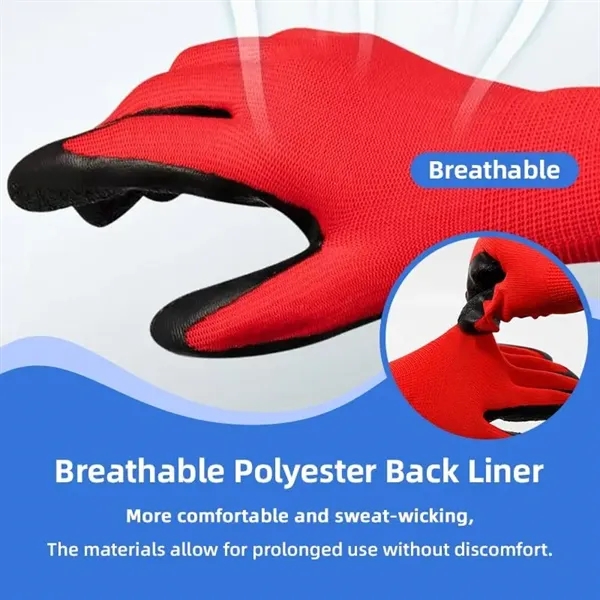 Breathable Rubber Coated Garden Gloves - Breathable Rubber Coated Garden Gloves - Image 4 of 6