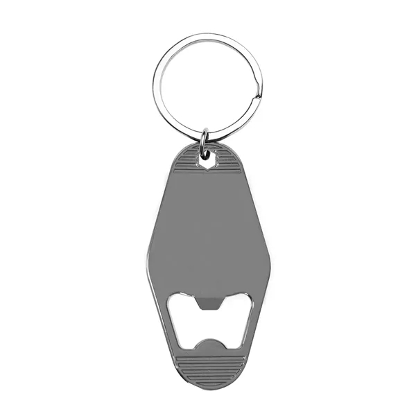 Custom Motel Style Metal Key Tag With Bottle Opener
