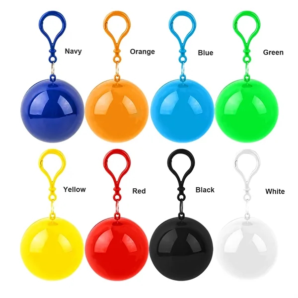 Compact Disposable Hood Raincoat Keychain Ball - Compact Disposable Hood Raincoat Keychain Ball - Image 2 of 4