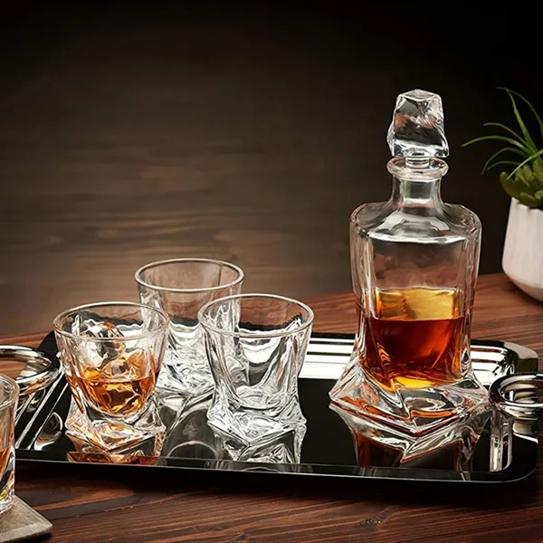 Whiskey Decanter With Glasses Set - Whiskey Decanter With Glasses Set - Image 1 of 3