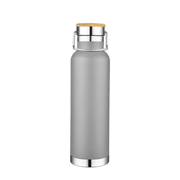 Slate 22oz Vacuum Bottle W/ Bamboo Top - Slate 22oz Vacuum Bottle W/ Bamboo Top - Image 2 of 7