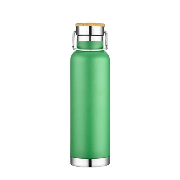 Slate 22oz Vacuum Bottle W/ Bamboo Top - Slate 22oz Vacuum Bottle W/ Bamboo Top - Image 4 of 7