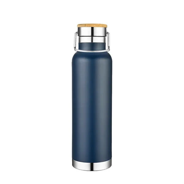 Slate 22oz Vacuum Bottle W/ Bamboo Top - Slate 22oz Vacuum Bottle W/ Bamboo Top - Image 5 of 7